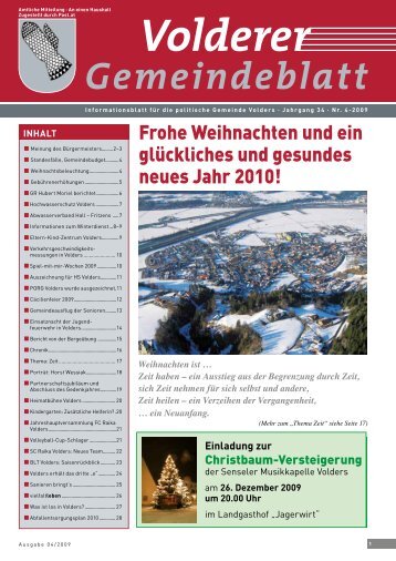 Volderer Gemeindeblatt - Gemeinde Volders - Land Tirol