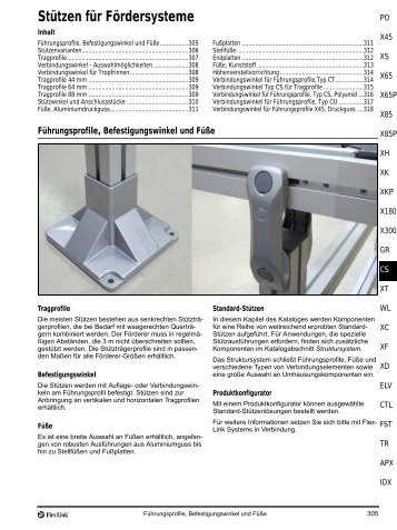 Stützelemente - FlexLink