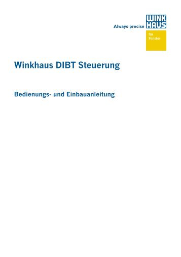 Datenblatt activPilot Control DIBT - Winkhaus