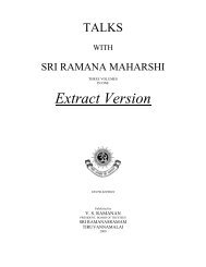 Talks with Maharshi - Sri Ramana Maharshi