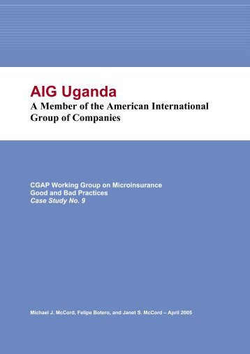 No. 9, AIG: Uganda - Microinsurance Network