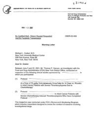 FDA Warning Letter to Michael L. Gruber, M.D. 2002-03-13 - Circare