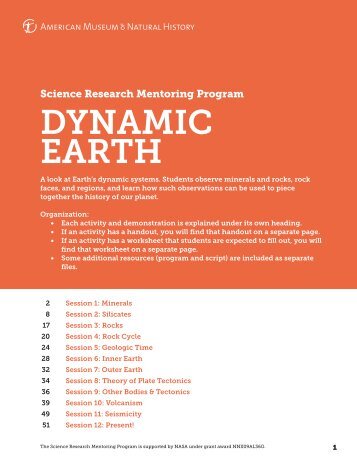 SRMP Dynamic Earth Curriculum - American Museum of Natural ...