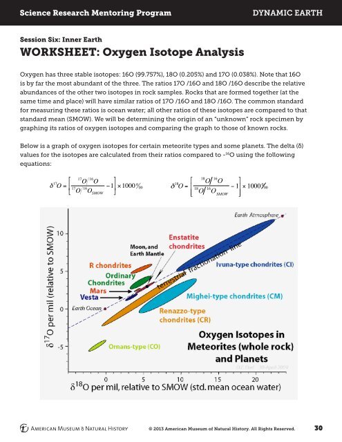 SRMP Dynamic Earth Curriculum - American Museum of Natural ...