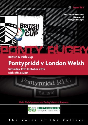 Pontypridd v London Welsh - Ponty.net