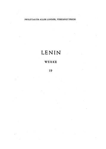 Lenin Werke Band 19 - Red Channel