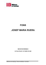 FONS JOSEP MARIA RUERA - Biblioteca de Catalunya