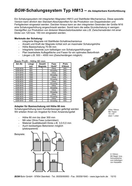 BGW-Abschalsystem Typ HM13 - Conform International