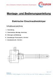 Montage-und Bedienungsanleitung Einschraubheizkörper - Friap AG