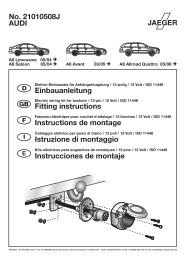 AUDI No. 21010508J Einbauanleitung Fitting instructions ...