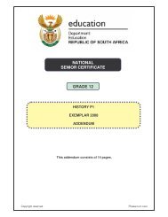 NATIONAL SENIOR CERTIFICATE GRADE 12 - Curriculum