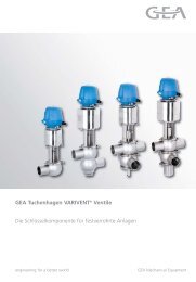 VARIVENT® Ventile - GEA Mechanical Equipment
