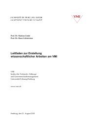 Leitfaden zur Erstellung wissenschaftlicher Arbeiten am VMI