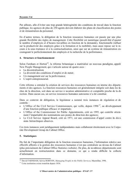 La gestion des ressources humaines-OCDE - Secrétariat du conseil ...