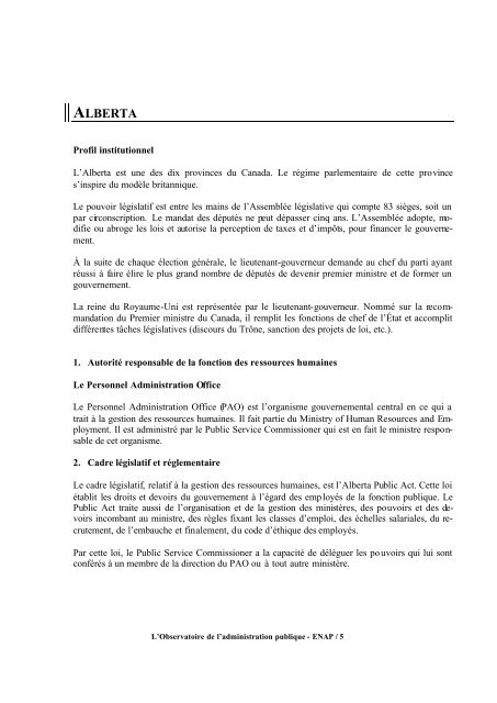 La gestion des ressources humaines-OCDE - Secrétariat du conseil ...