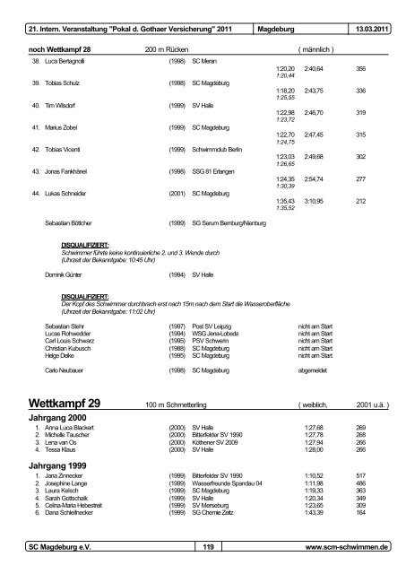 21. Pokal der Gothaer Versicherungen 2011 - 1dsg.de