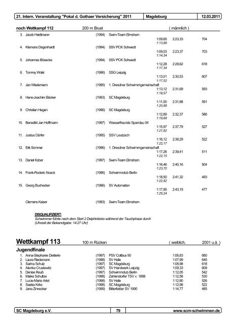 21. Pokal der Gothaer Versicherungen 2011 - 1dsg.de