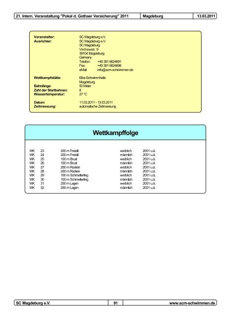 21. Pokal der Gothaer Versicherungen 2011 - 1dsg.de