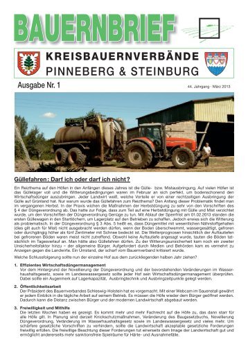 Ausgabe 1/2013 - Bauernverband Schleswig-Holstein eV