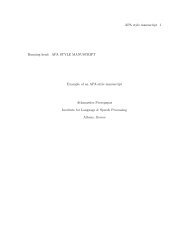 APA STYLE MANUSCRIPT Example of an APA-style manuscript ...