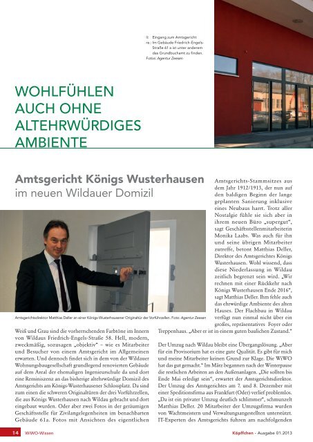 Ausgabe 1 / 2013 - WiWO Wildauer Wohnungsbaugesellschaft