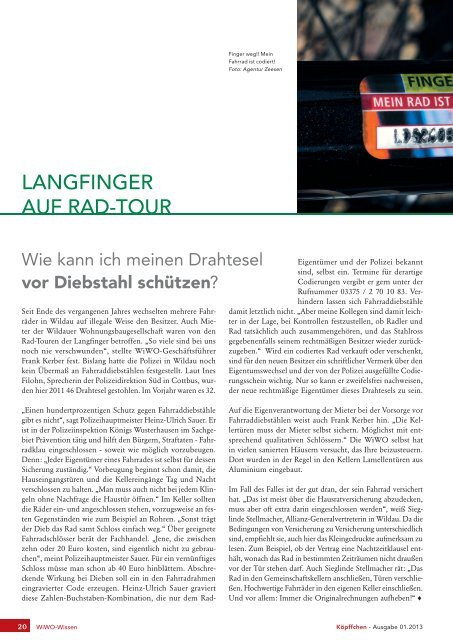 Ausgabe 1 / 2013 - WiWO Wildauer Wohnungsbaugesellschaft