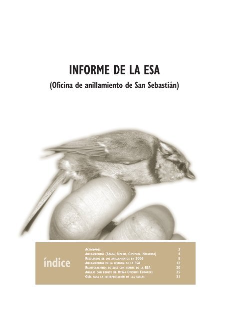 INFORME DE LA ESA - The European Union for Bird Ringing