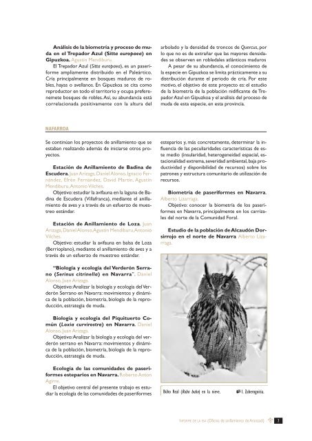 INFORME DE LA ESA - The European Union for Bird Ringing