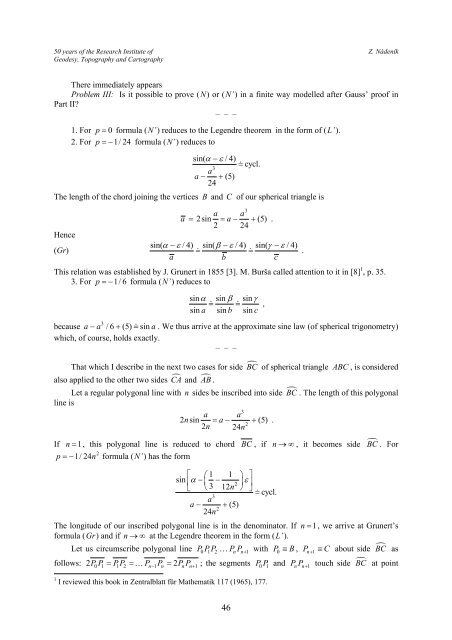 LEGENDRE THEOREM ON SPHERICAL TRIANGLES