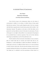 An Adverbial Theory of Consciousness - Association for the ...