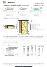U-Wert-Berechnung und Bauteilekatalog Neubauten