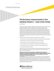 Performance measurement in the banking industry ... - Ernst & Young