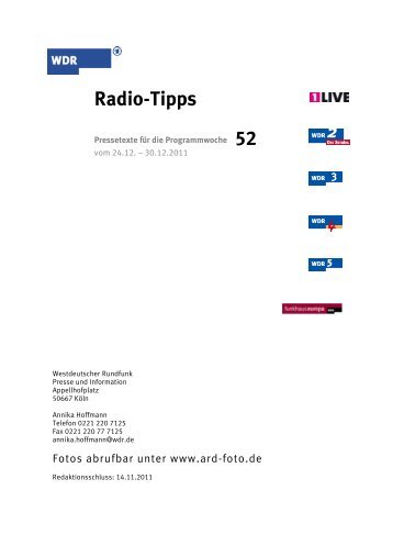 52 Radio-Tipps - WDR.de