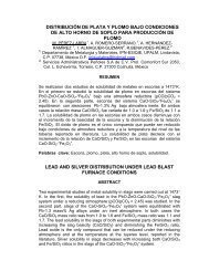 distribución de plata y plomo bajo condiciones de alto horno de ...