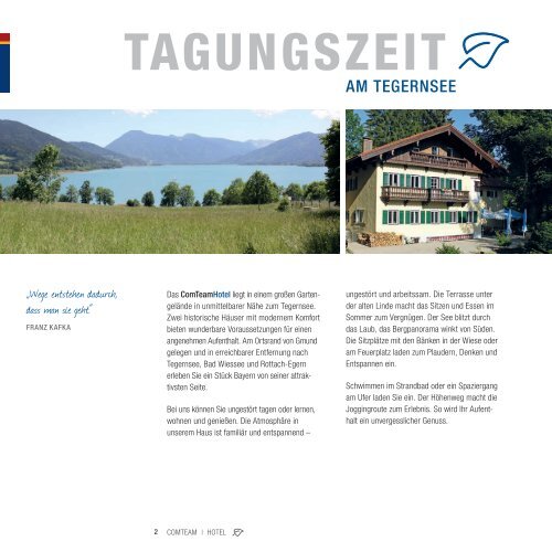 TAGUNGSZEIT AM TEGERNSEE - ComTeam AG