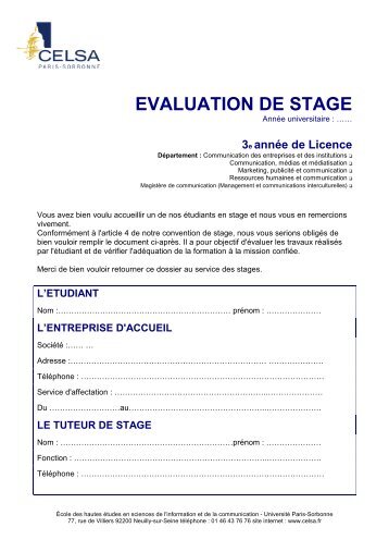 EVALUATION FI L3 - Celsa