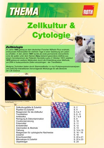 Zellkultur & Cytologie - bei Carl Roth