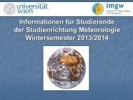 Studien - Institut für Meteorologie und Geophysik - Universität Wien