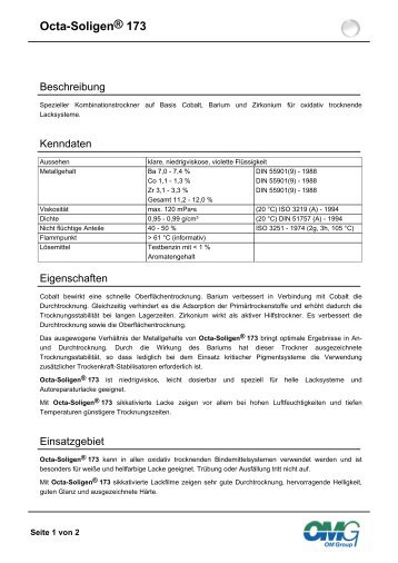 Octa-Soligen® 173 - Borchers GmbH