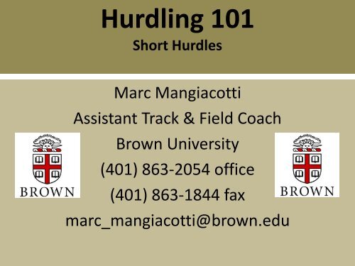 Hurdling 101 Short Hurdles - Complete Track and Field