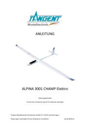 Bauanleitung ALPINA 3001 Elektro (PDF) - TANGENT Modelltechnik
