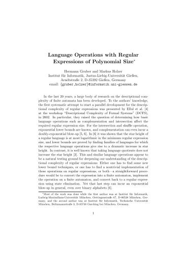 Language Operations with Regular Expressions of Polynomial Size