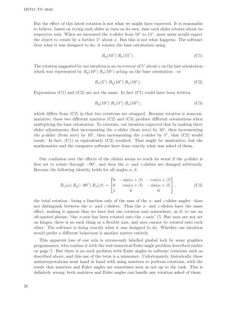 Using Rotations to Build Aerospace Coordinate Systems - Defence ...