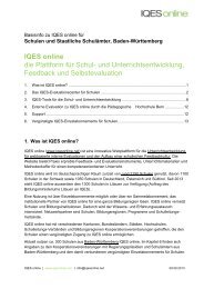 Basisinfo zu IQES online für Schulen und Staatliche Schulämter ...