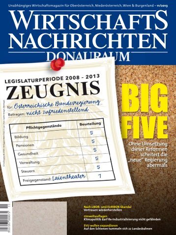 Ausgabe 11/2013 Wirtschaftsnachrichten Donauraum