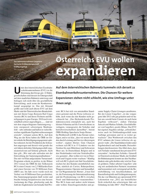 Ausgabe 11/2013 Wirtschaftsnachrichten Donauraum