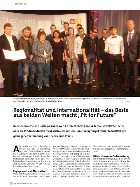 Ausgabe 11/2013 Wirtschaftsnachrichten Donauraum