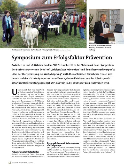 Ausgabe 11/2013 Wirtschaftsnachrichten Donauraum