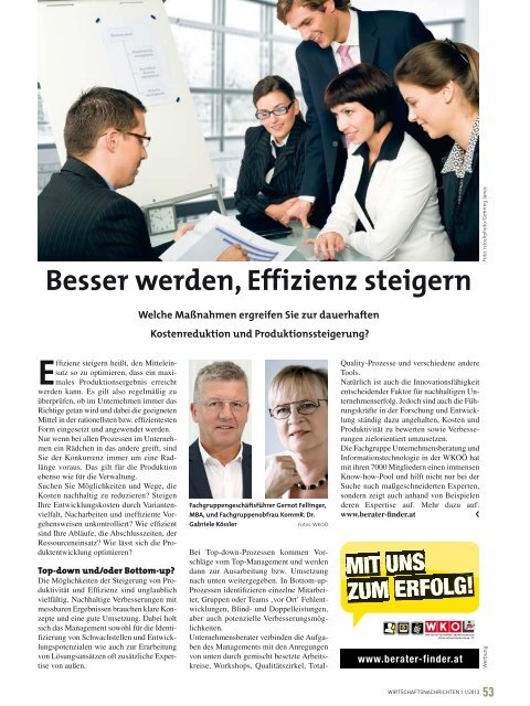 Ausgabe 11/2013 Wirtschaftsnachrichten Donauraum