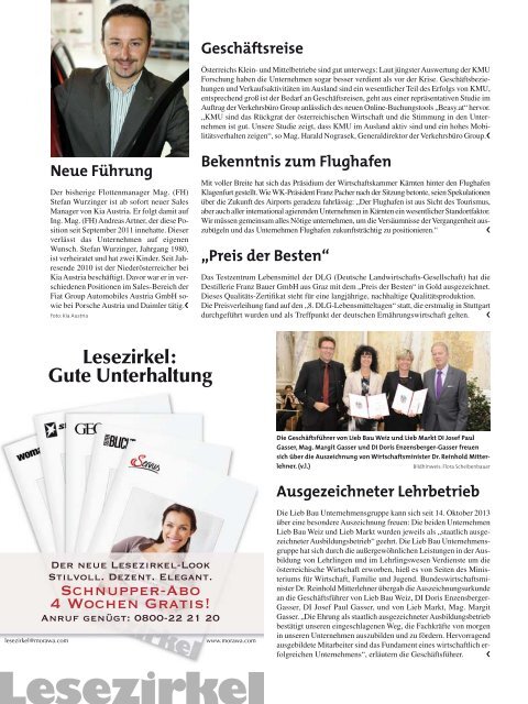 Ausgabe 11/2013 Wirtschaftsnachrichten Donauraum